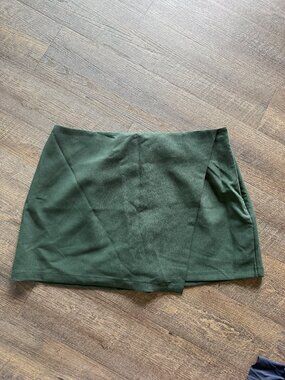 Abercrombie & Fitch Dark Green Wrap Mini Skirt XL